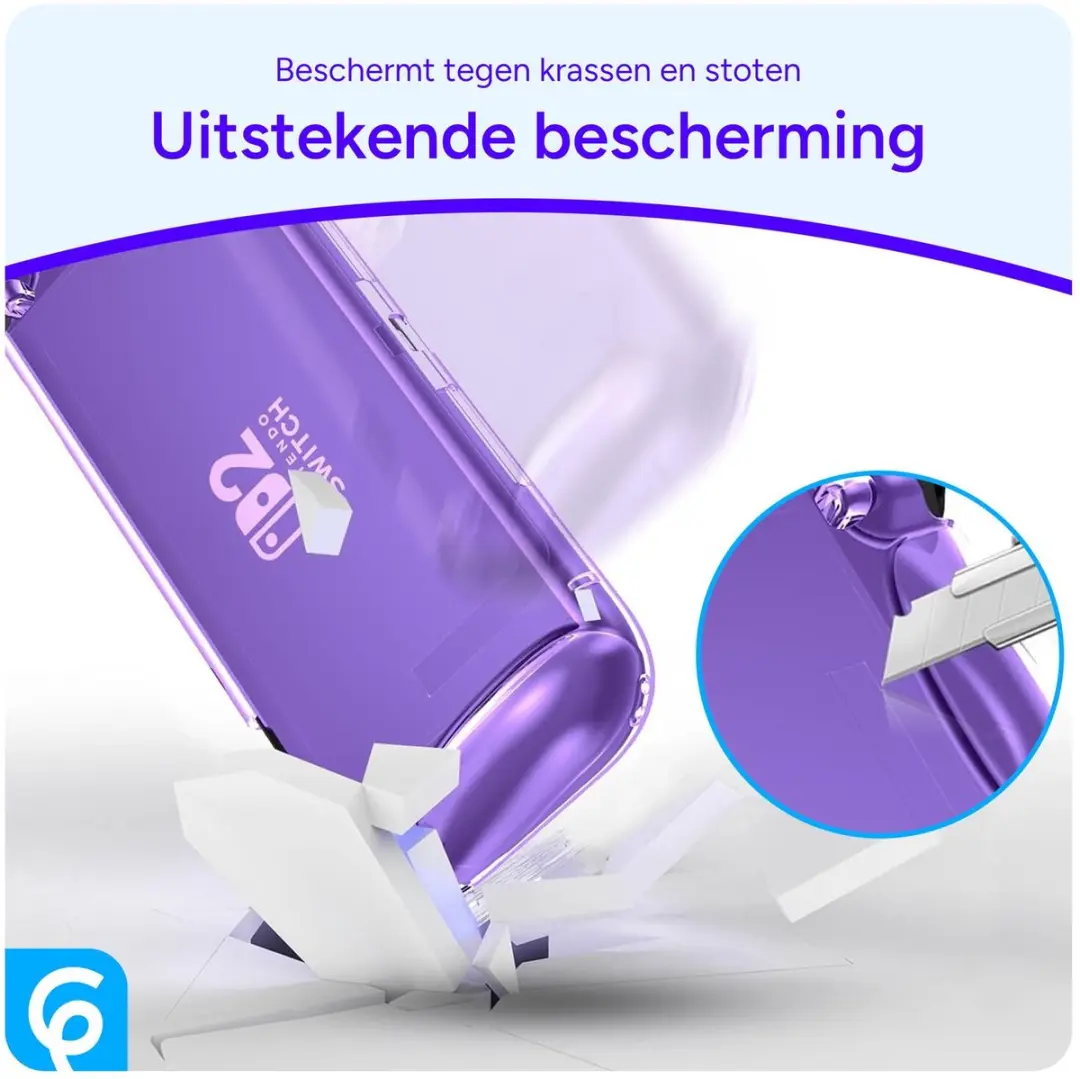 Selected by GSMpunt Nintendo Switch 2 Hoesje - Transparant Paars
