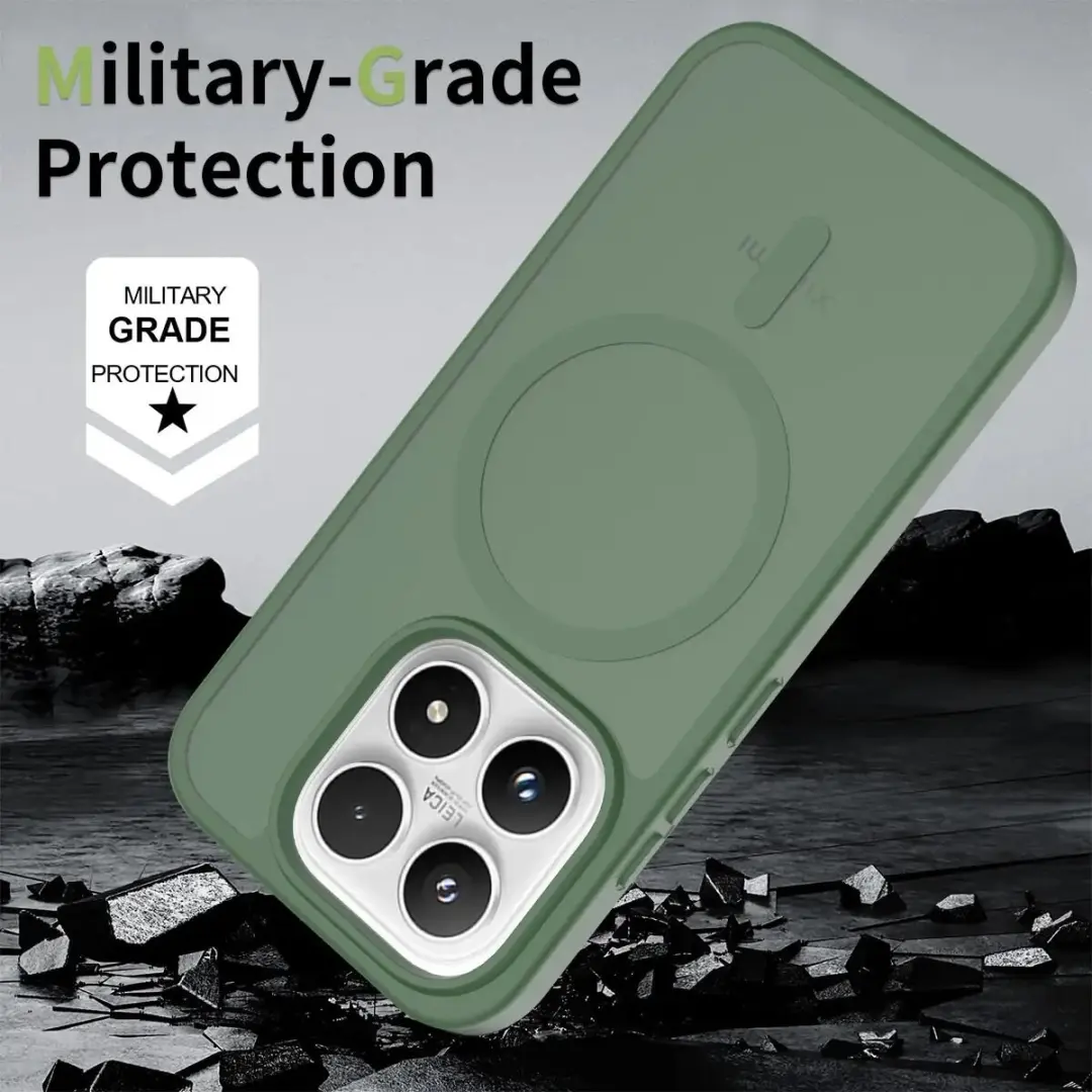 Selected Xiaomi 17 Hybrid Back Cover Hoesje - Groen - MagSafe
