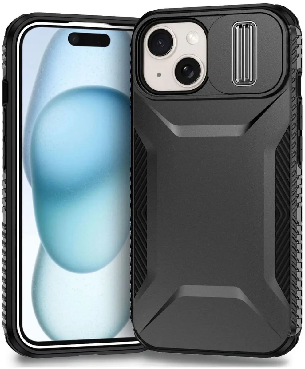 Selected Hoesje iPhone 15 Back Cover Camera Slider
