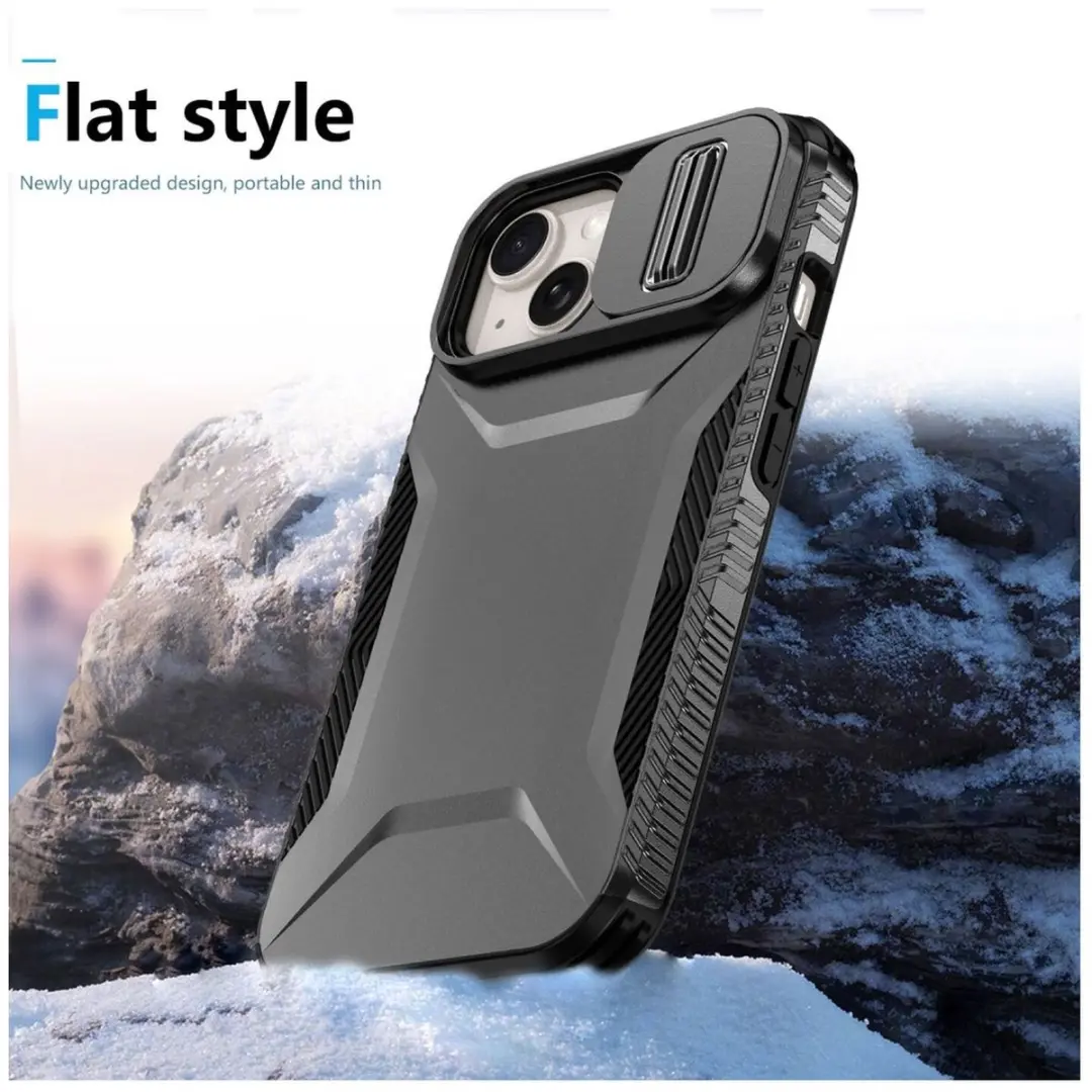 Selected Hoesje iPhone 15 Back Cover Camera Slider - Zwart - afbeelding 6 van 6