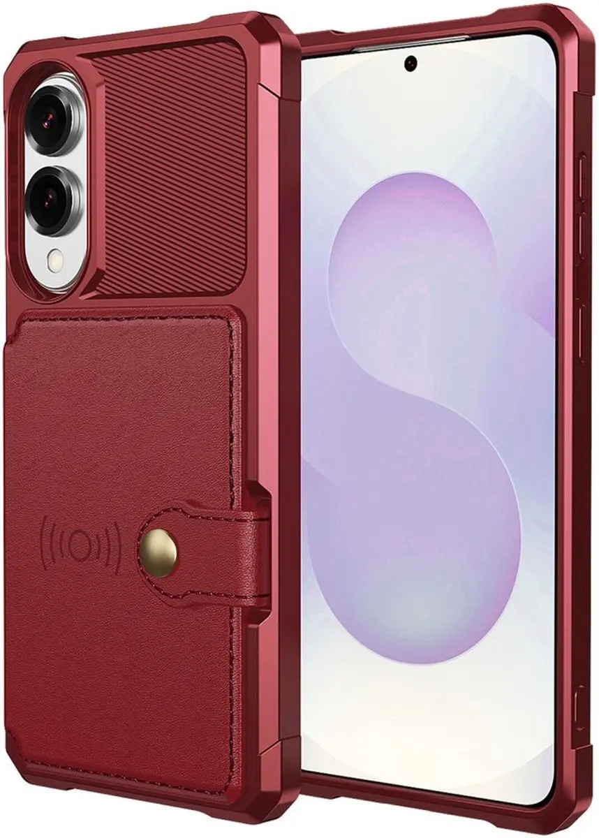 Selected Portemonnee Hoesje Samsung Galaxy S25 Edge - 5 Pasjes Rood