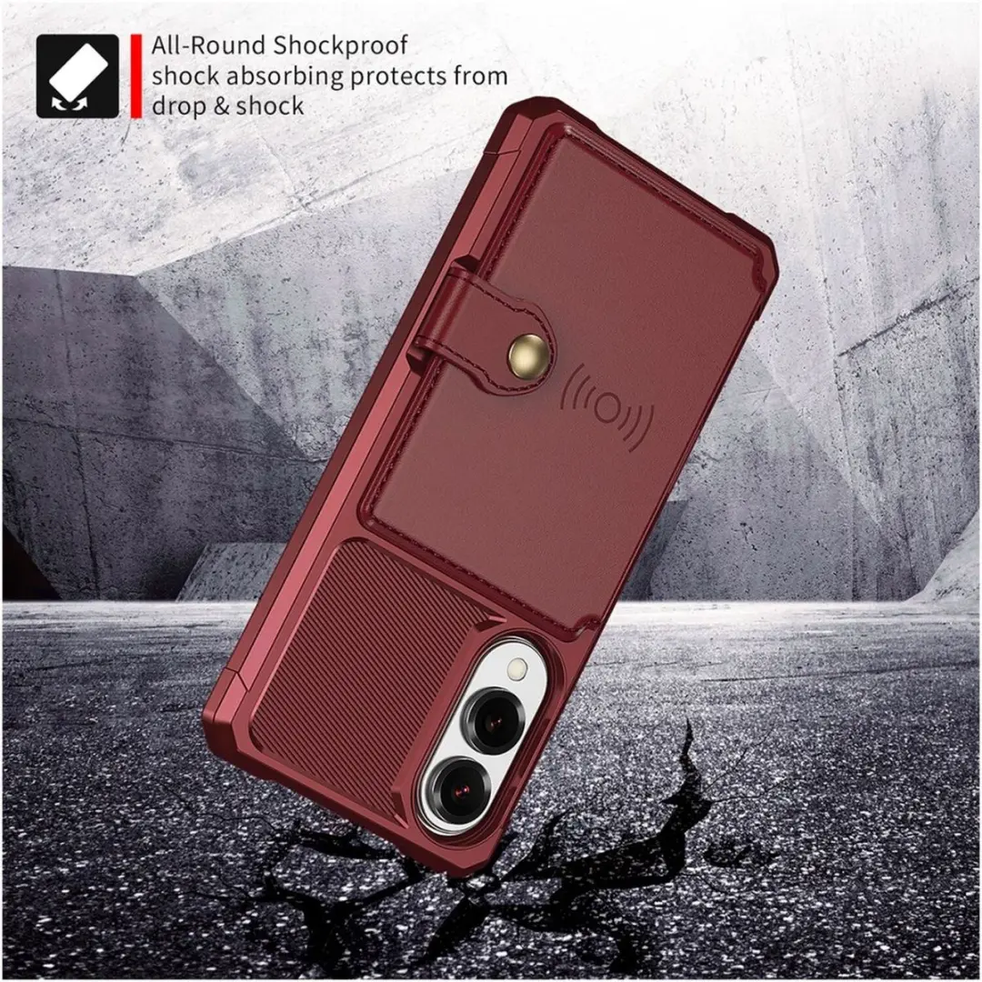 Selected Portemonnee Hoesje Samsung Galaxy S25 Edge - 5 Pasjes Rood