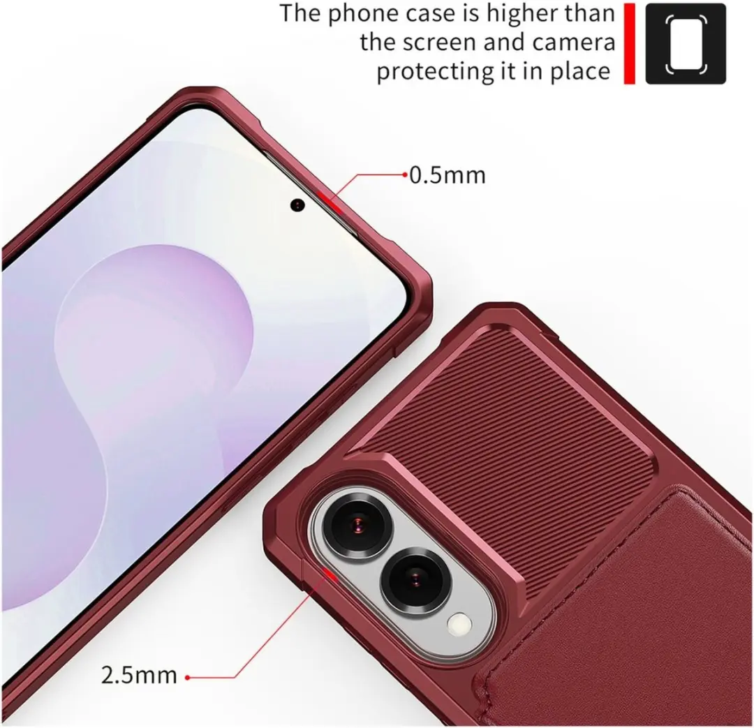 Selected Portemonnee Hoesje Samsung Galaxy S25 Edge - 5 Pasjes Rood