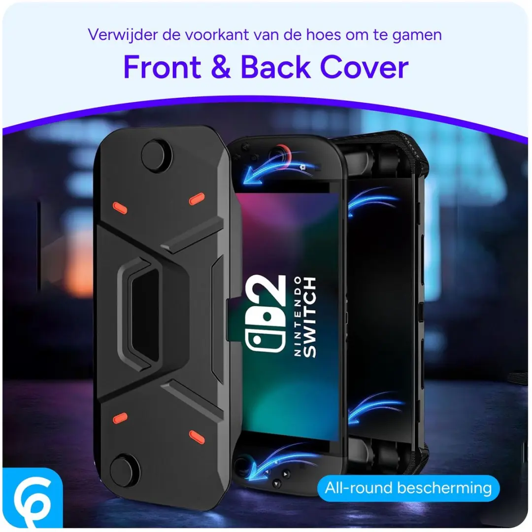 Selected by GSMpunt Nintendo Switch 2 Full Protect Hoesje - Zwart