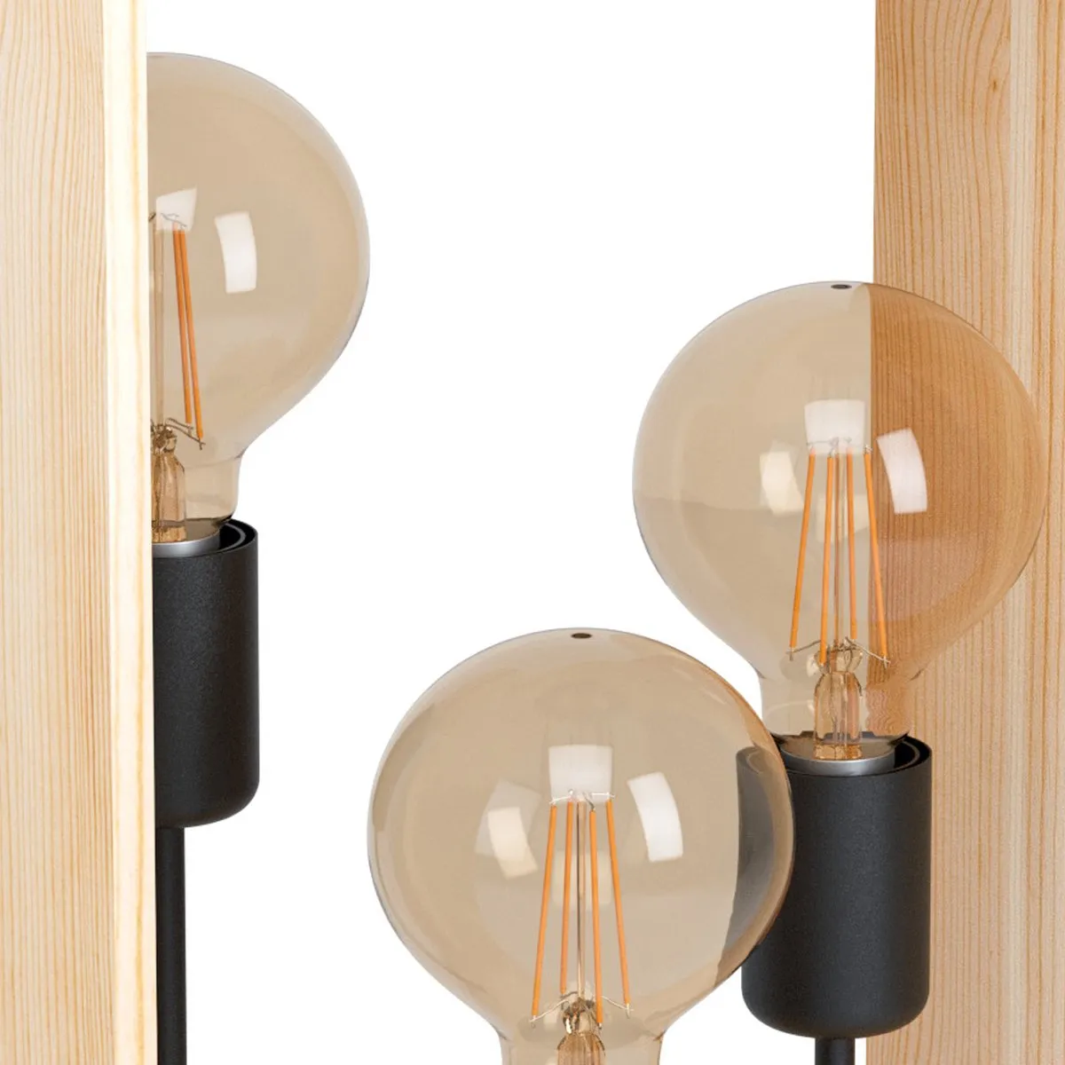 Eglo Famborough Tafellamp E27 - 3 Lichtpunten - Zwart/Hout