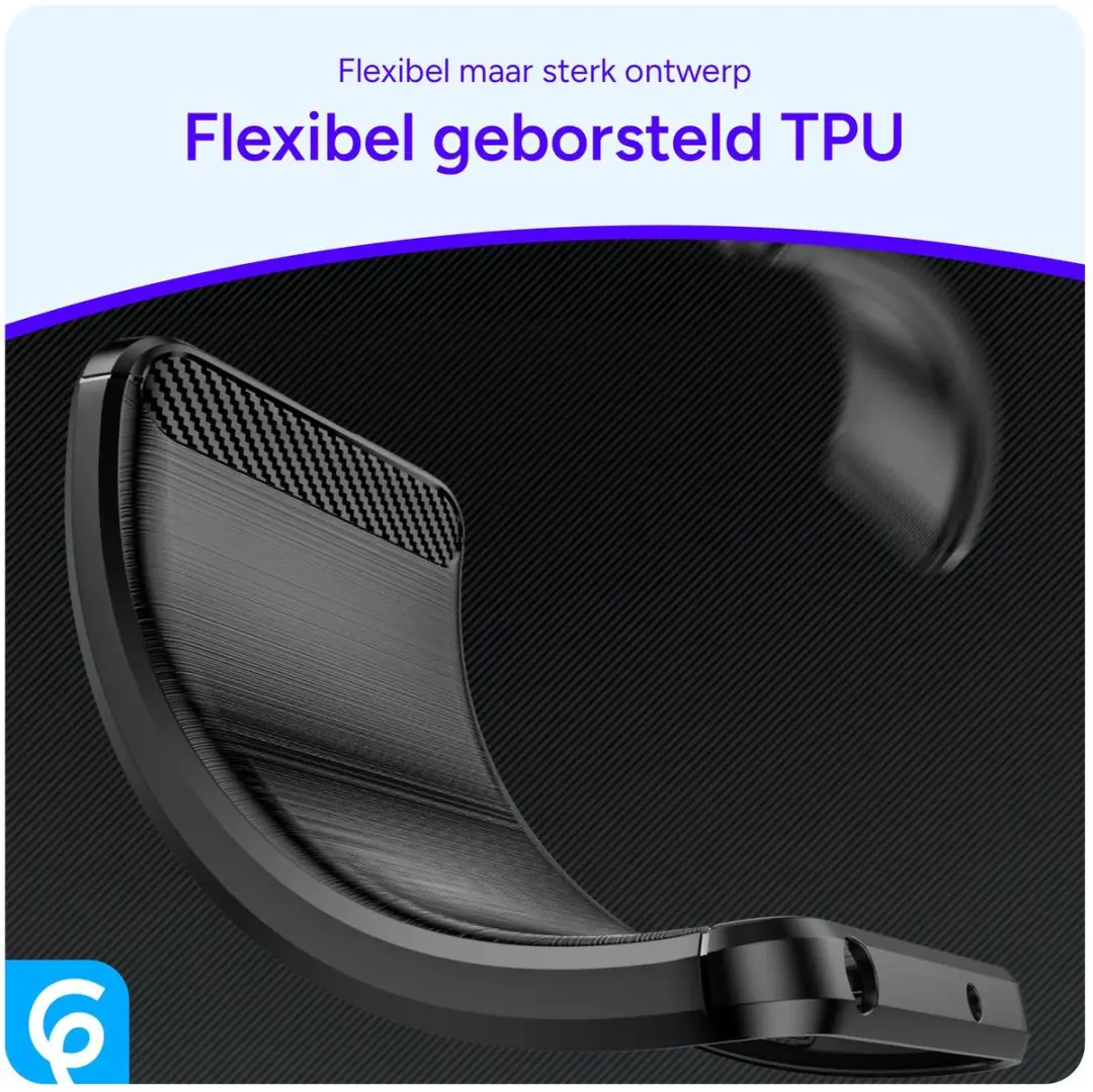 Selected Geborsteld TPU Hoesje Sony Xperia 10 VI - Zwart