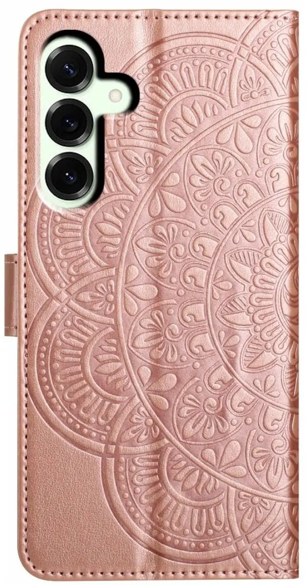Selected Mandala Book Case Samsung Galaxy A17/A26 - Hoesje Roze Goud