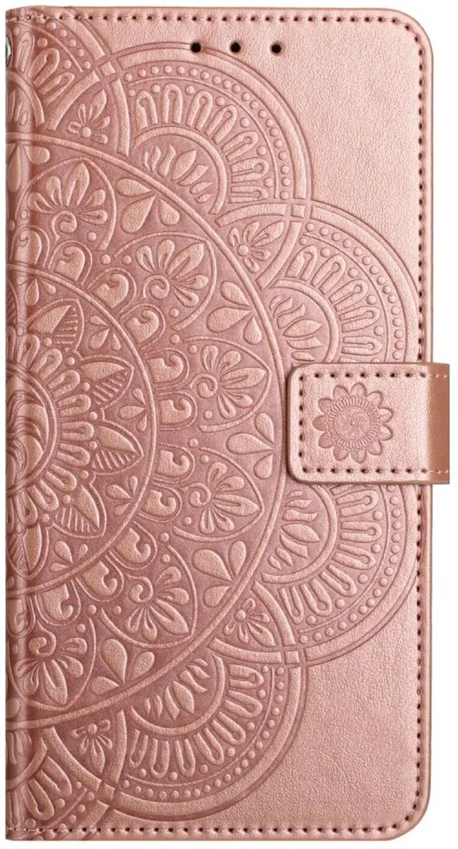 Selected Mandala Book Case Samsung Galaxy A17/A26 - Hoesje Roze Goud