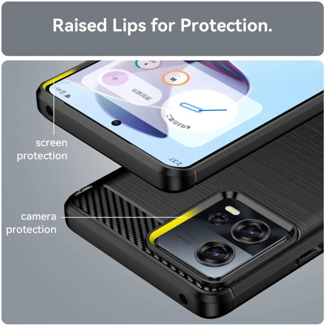 Selected TPU Hoesje Motorola Edge 30 Fusion - Zwart
