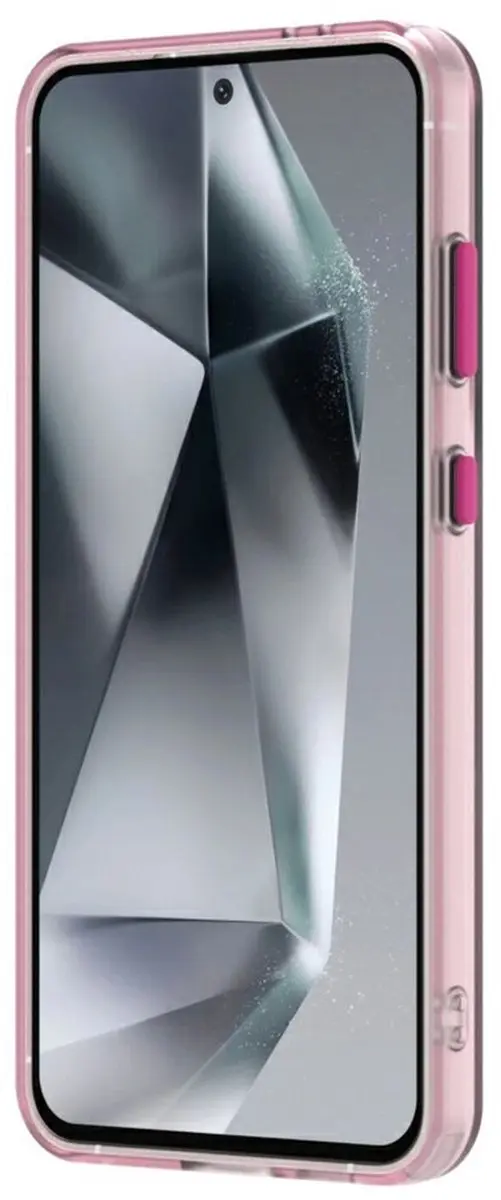 Selected MagSafe Backcover Hoesje Samsung Galaxy S24/S25 - Roze & Transparant