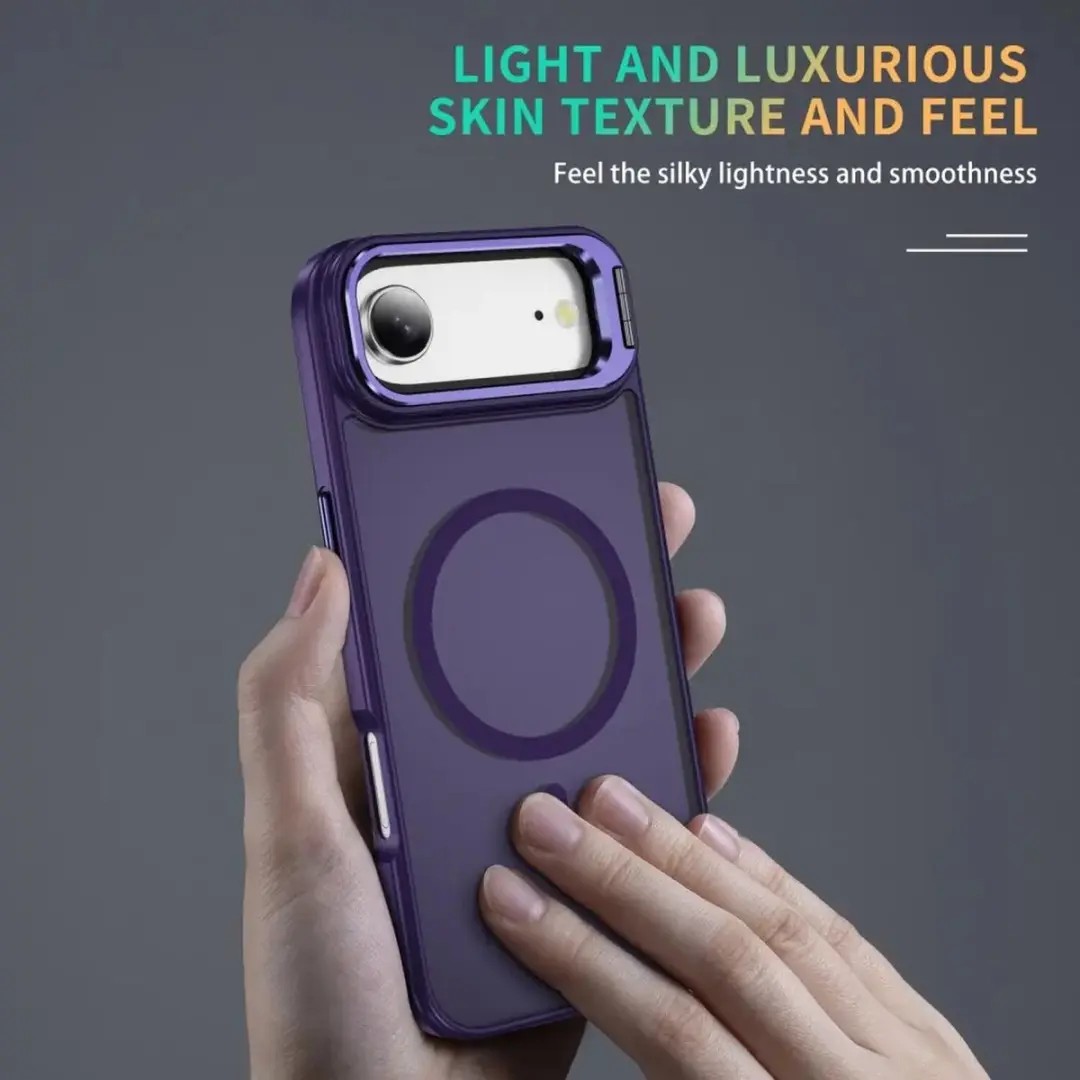 Selected Hoesje iPhone Air MagSafe Paars - Camera Kickstand