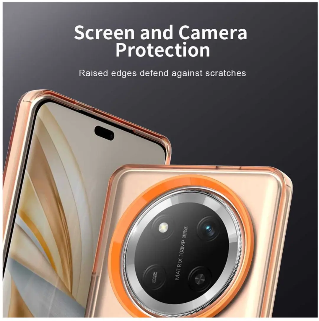 Selected MagSafe Backcover Honor Magic7 Lite - Oranje & Transparant