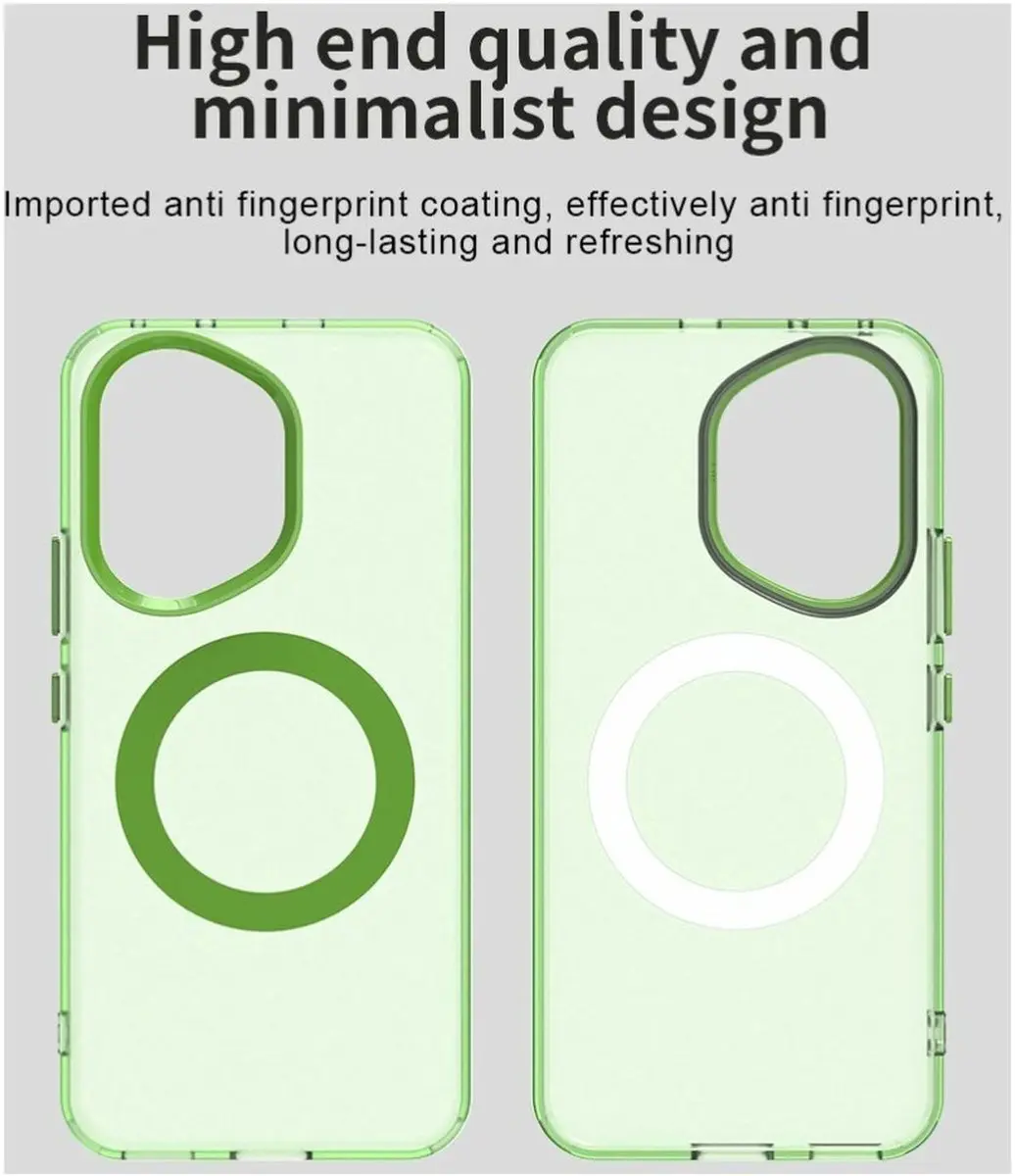 Selected MagSafe Backcover Honor 400 - Groen & Transparant - afbeelding 6 van 6