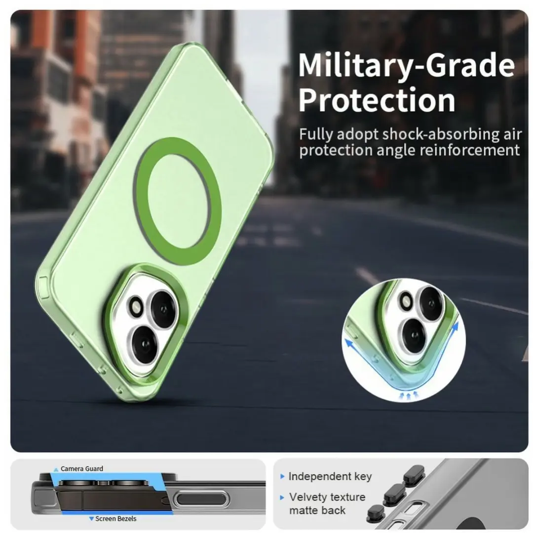 Selected MagSafe Backcover Honor 400 - Groen & Transparant