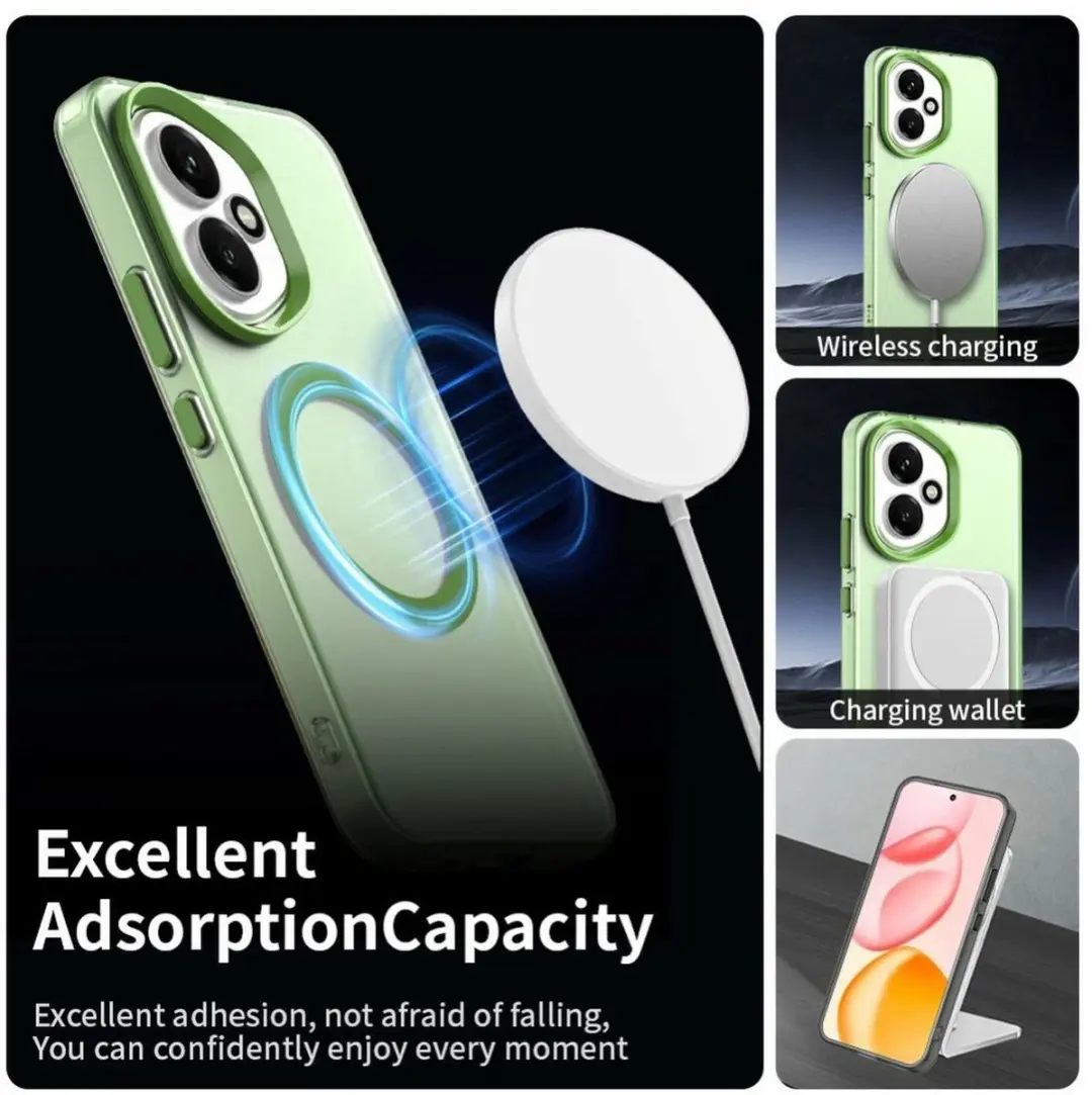 Selected MagSafe Backcover Honor 400 - Groen & Transparant