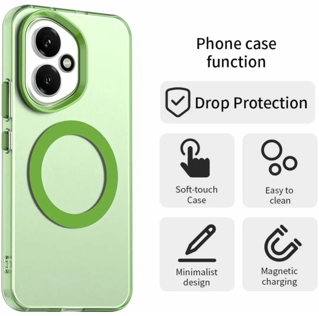 Selected MagSafe Backcover Honor 400 - Groen & Transparant