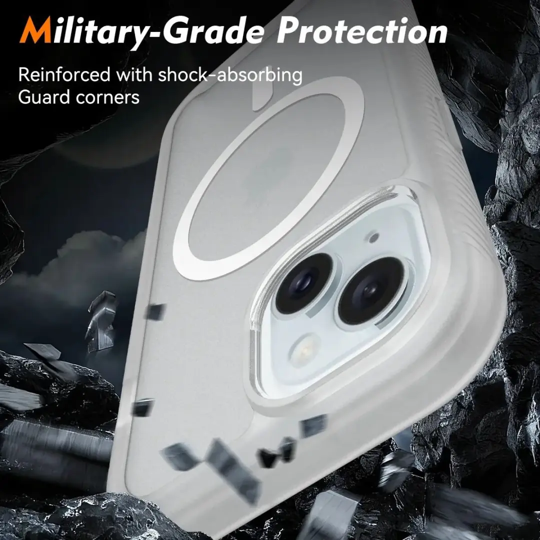 Selected by GSMpunt.nl iPhone 15 Hoesje - Ingebouwde Screenprotector - Matte Transparant - afbeelding 6 van 6