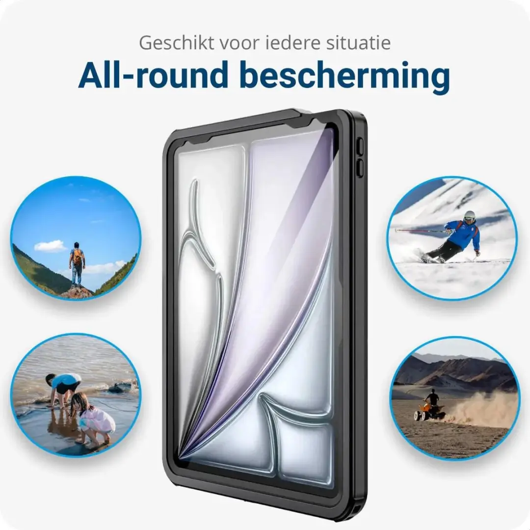 Selected Full Protect Cover IP68 Hoes iPad Air 13 2024 - Zwart