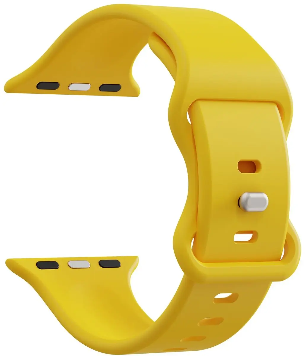 Selected SBG Siliconen Horlogeband Apple Watch 10 42mm - Geel