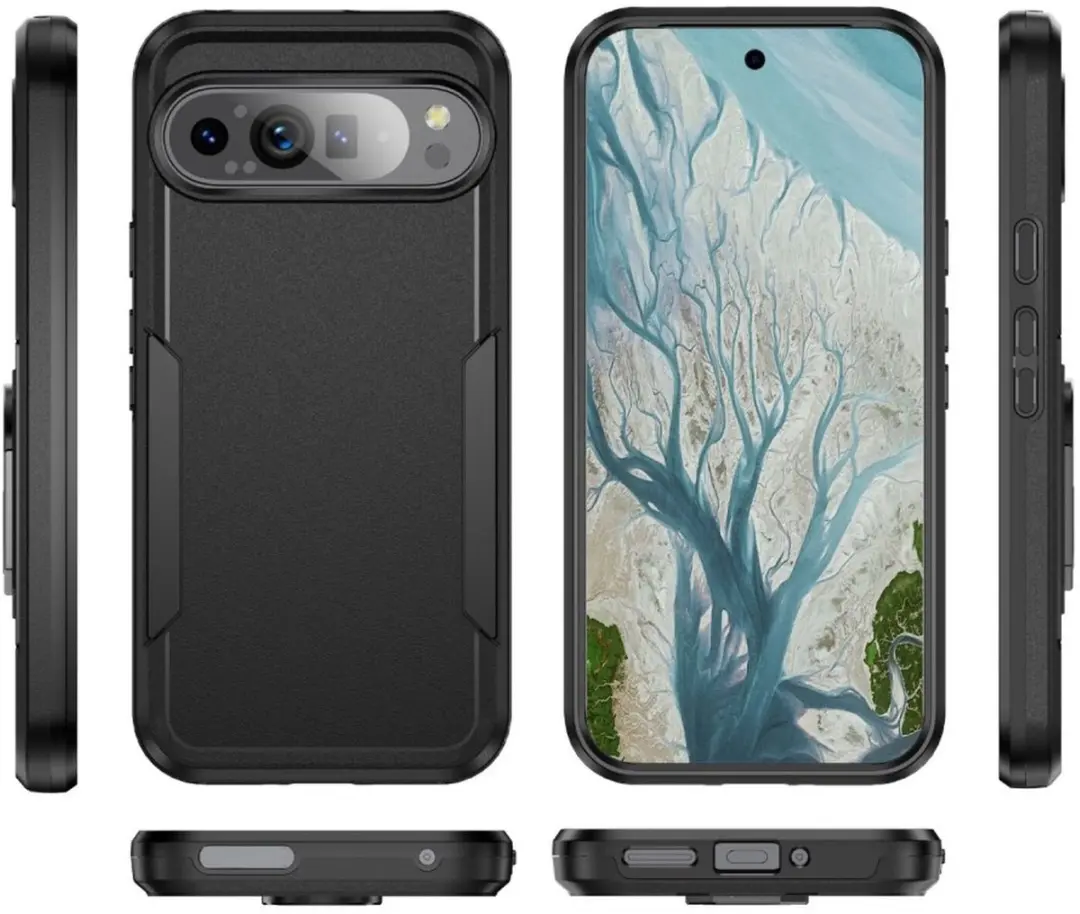 Selected Back Cover Google Pixel 9 Pro XL Rugged Hoesje - Zwart