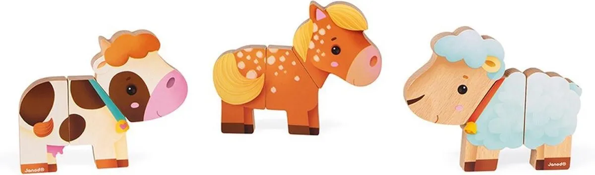 Janod Grappige Magneten Boerderijdieren J08058 - 18+ Maanden