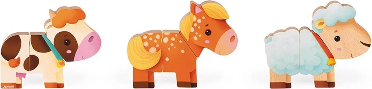 Janod Grappige Magneten Boerderijdieren J08058 - 18+ Maanden