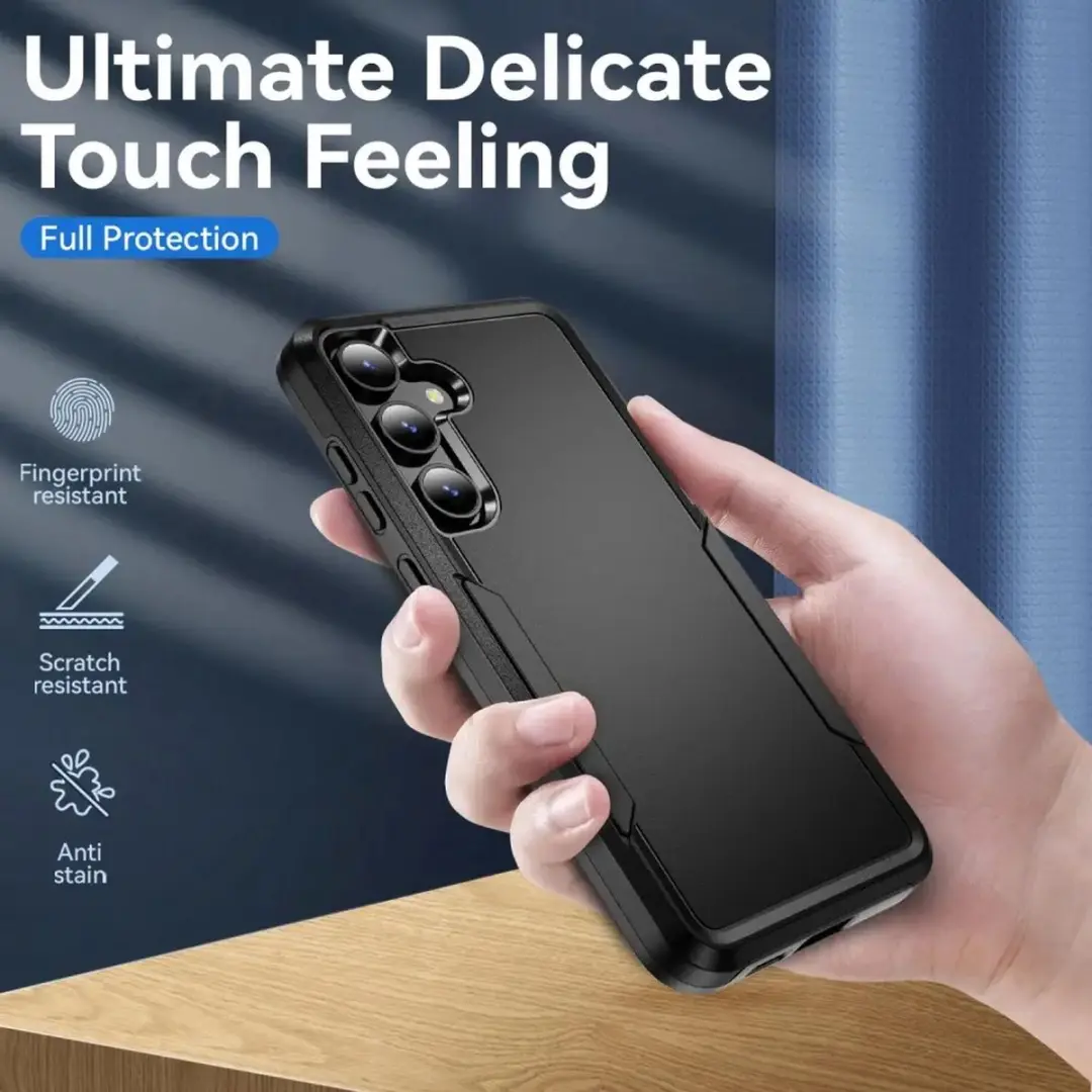 Selected Back Cover Samsung Galaxy S25 Rugged Hoesje - Zwart
