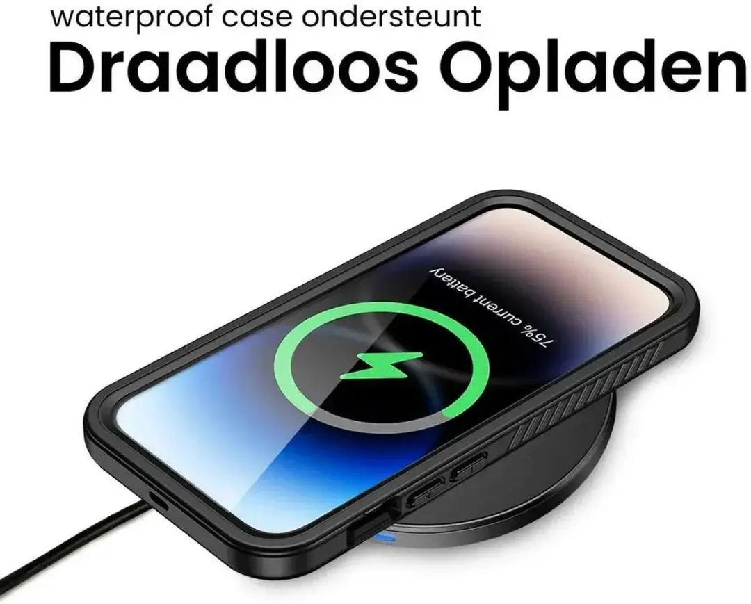 Selected SBG Outdoor Case Waterdicht voor Samsung Galaxy S24 - IP68 - Zwart/Transparant