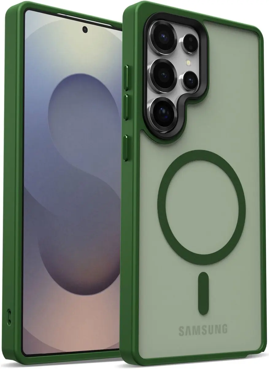 Selected by GSMpunt Samsung Galaxy S25 Ultra Hoesje - Groen - MagSafe
