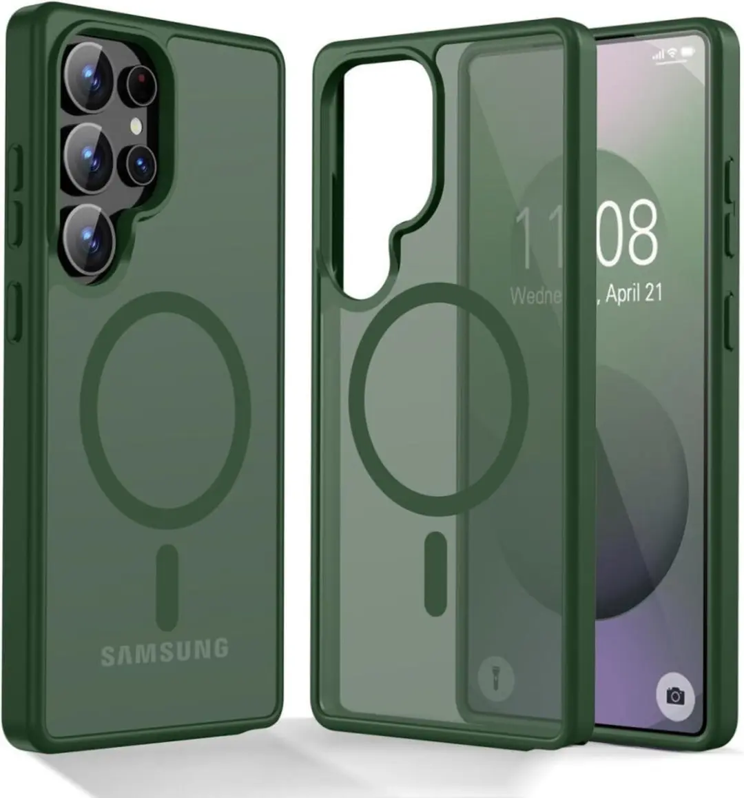 Selected by GSMpunt Samsung Galaxy S25 Ultra Hoesje - Groen - MagSafe