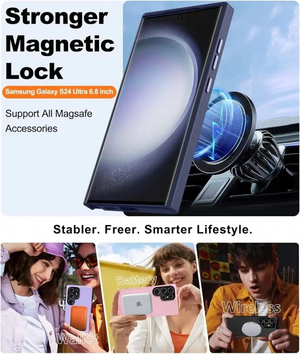 Selected Hoesje Samsung Galaxy S24 Ultra MagSafe - Donkerblauw