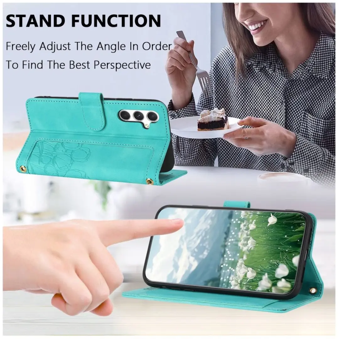 Selected Hoesje Samsung Galaxy A56 Tulpen Book Case - Groen - afbeelding 6 van 6