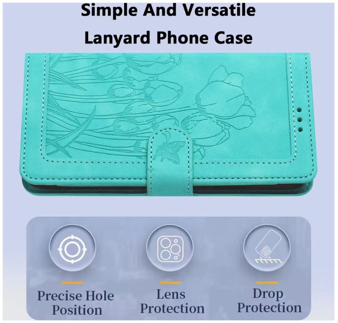 Selected Hoesje Samsung Galaxy A56 Tulpen Book Case - Groen
