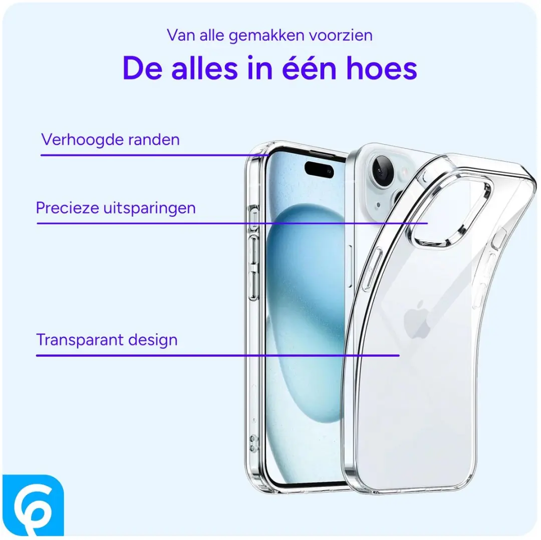 Selected by GSMpunt Transparant TPU Hoesje iPhone 15