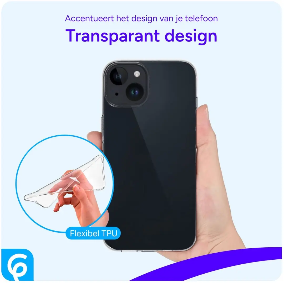 Selected by GSMpunt Transparant TPU Hoesje iPhone 15