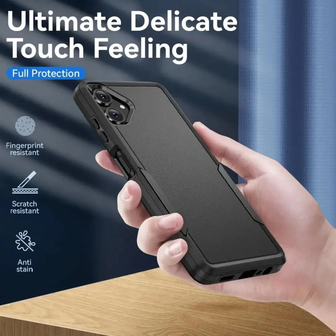 Selected Back Cover Samsung Galaxy A06 Rugged Hoesje - Zwart