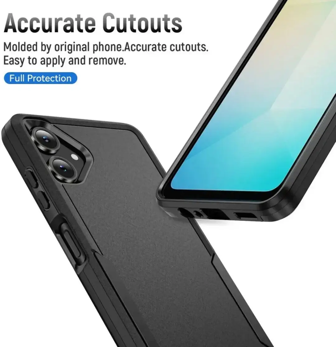 Selected Back Cover Samsung Galaxy A06 Rugged Hoesje - Zwart - afbeelding 6 van 6