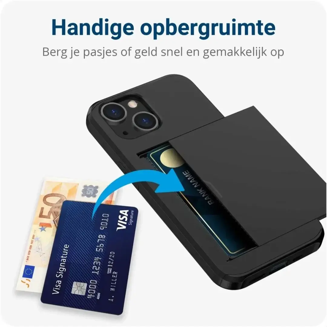 Selected Hoesje Samsung Galaxy A16 - Kaarthouder 2 Pasjes Zwart