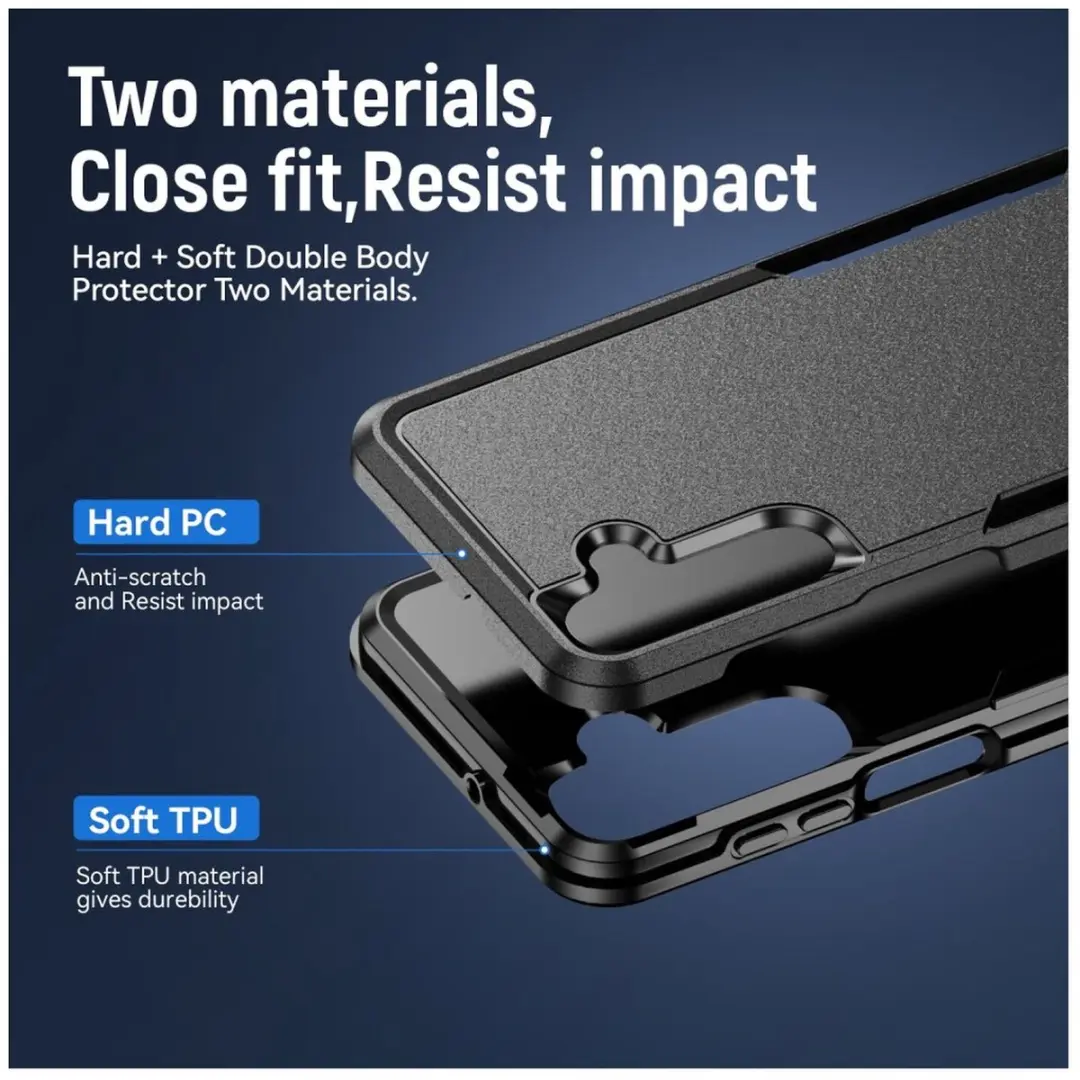 Selected Schokbestendige Rugged Hoes Samsung Galaxy A25 - Zwart