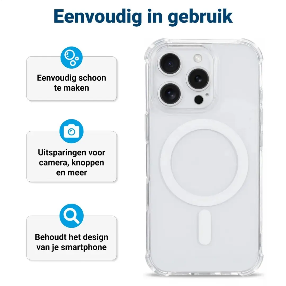 Selected by GSMpunt Transparant Hoesje iPhone 16 Pro Max - MagSafe - afbeelding 6 van 6