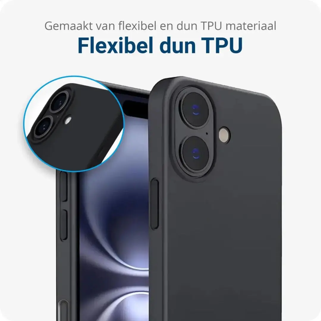 Selected by GSMpunt Zwart TPU Hoesje iPhone 16
