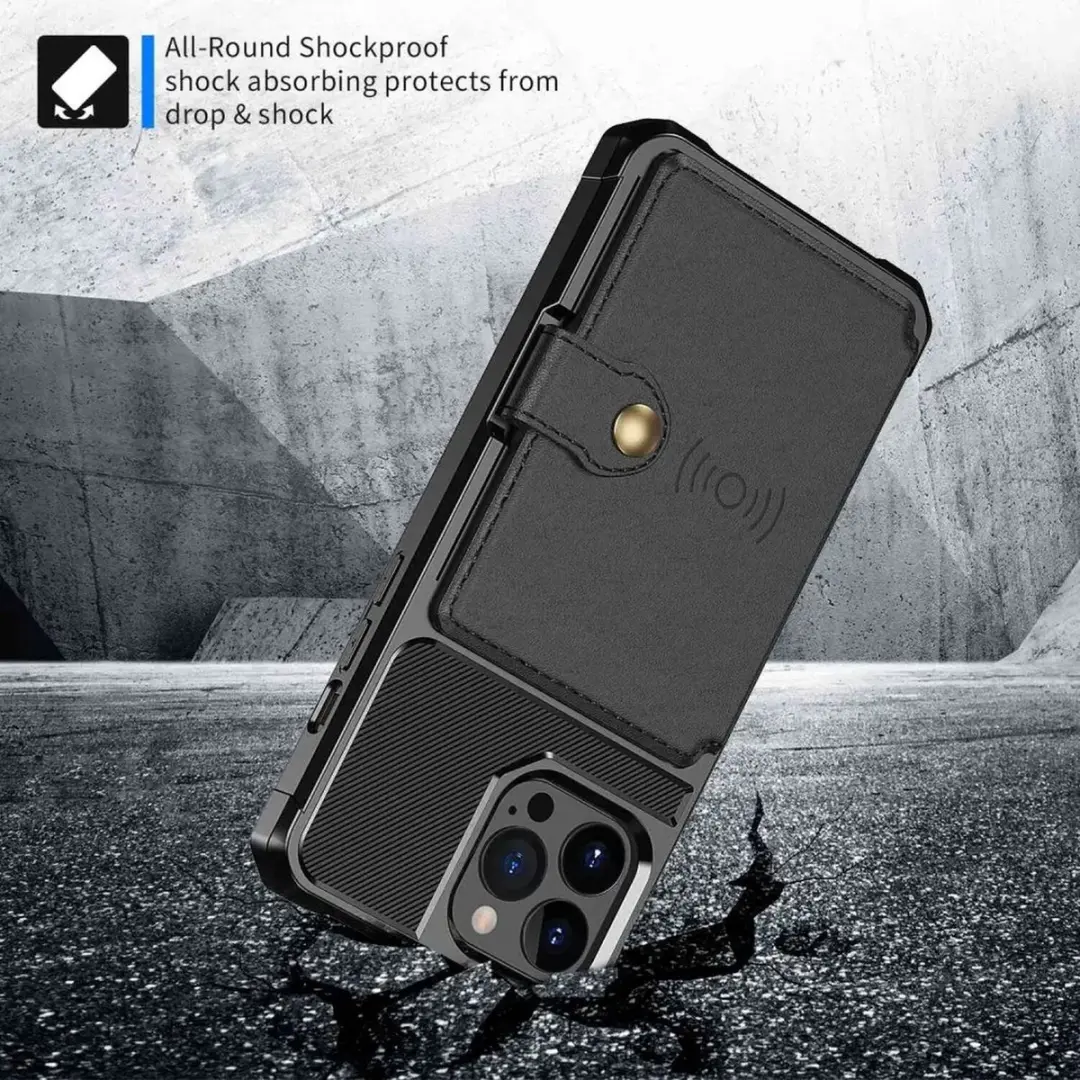 Selected Portemonnee Hoesje iPhone 14 Pro Max - 4 Pasjes - Zwart - afbeelding 6 van 6