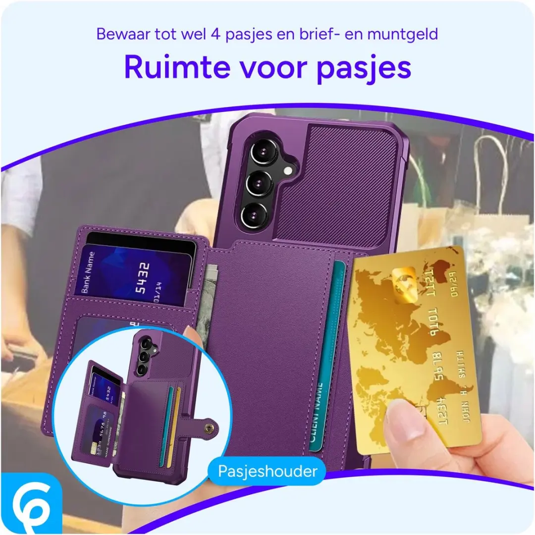 Selected Portemonnee Hoesje Samsung Galaxy A54 - 4 Pasjes - Paars