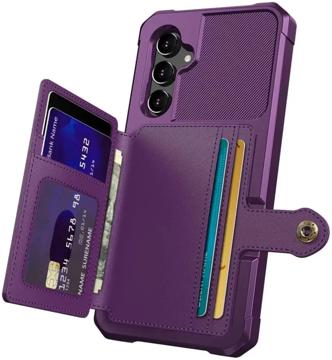 Selected Portemonnee Hoesje Samsung Galaxy A54 - 4 Pasjes - Paars - afbeelding 6 van 6