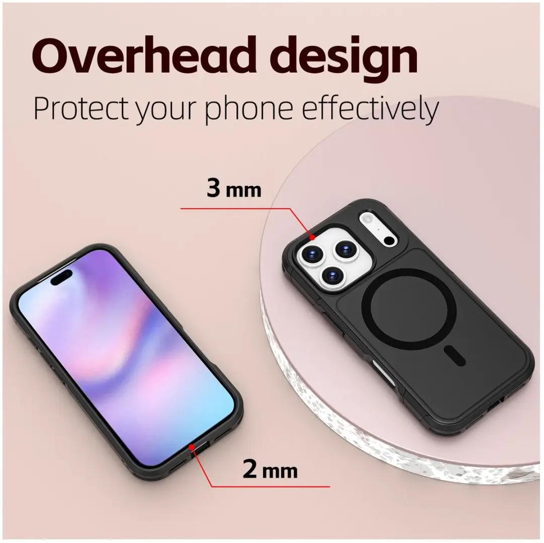 Selected by GSMpunt Apple iPhone 17 Pro MagSafe Hoesje - Dual-Layer Zwart
