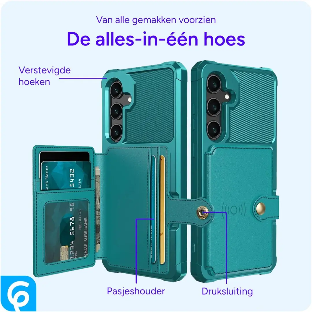 Selected Portemonnee Hoesje Samsung Galaxy A55 - Groen - 4 Pasjes