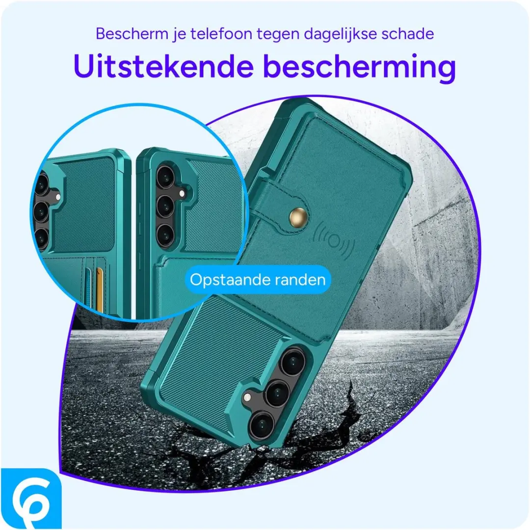 Selected Portemonnee Hoesje Samsung Galaxy A55 - Groen - 4 Pasjes