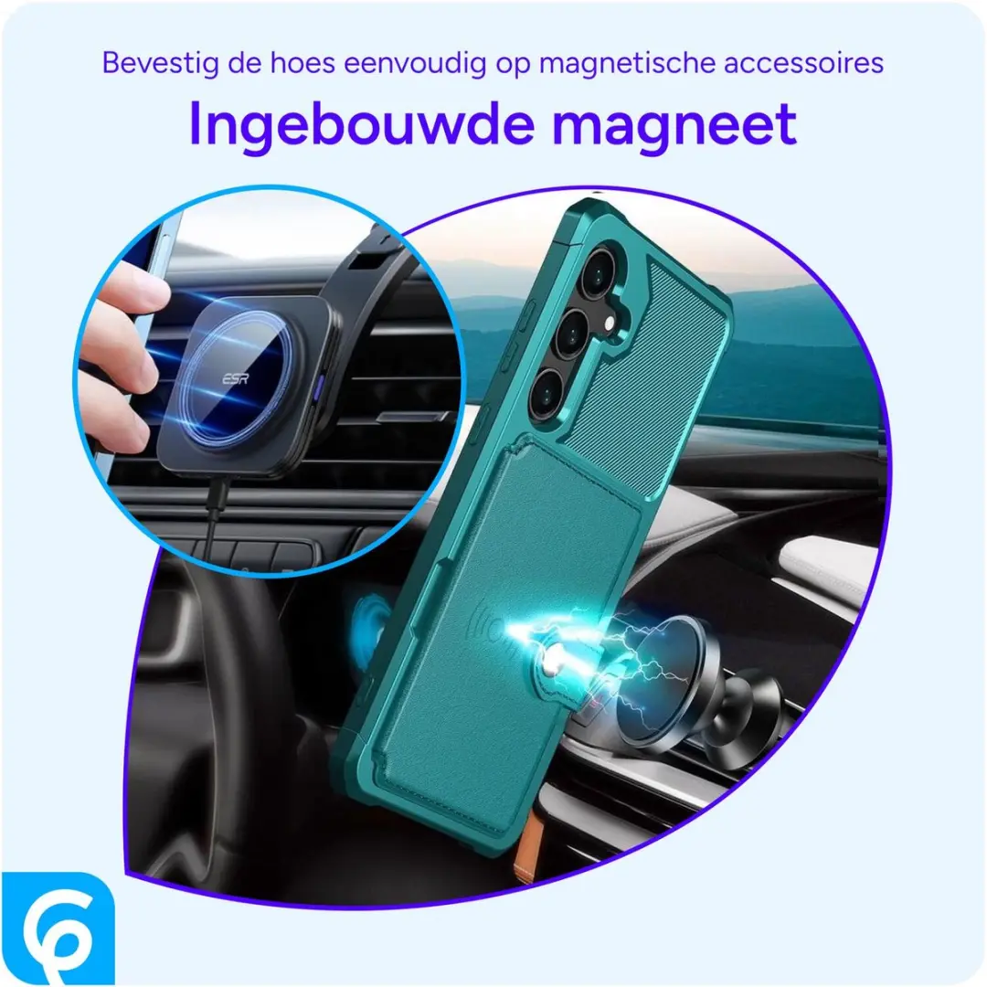 Selected Portemonnee Hoesje Samsung Galaxy A55 - Groen - 4 Pasjes - afbeelding 6 van 6