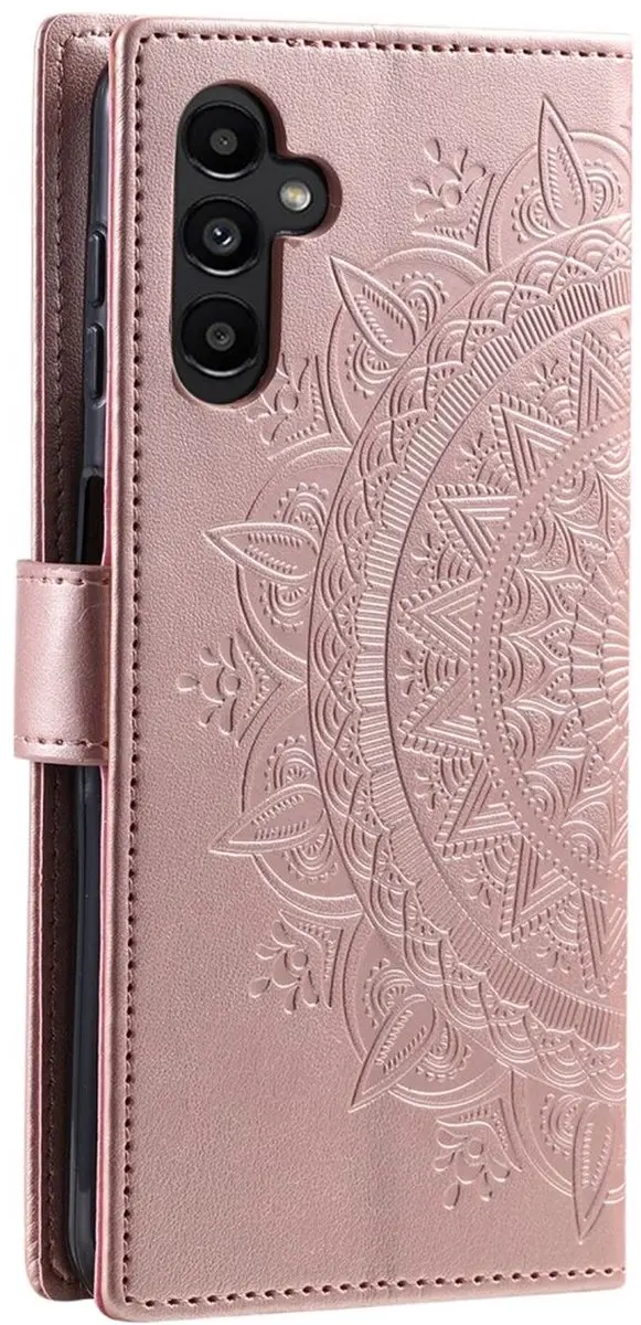 Selected Mandala Book Case Samsung Galaxy A36 - Hoesje Roze Goud - 3 Pasjes