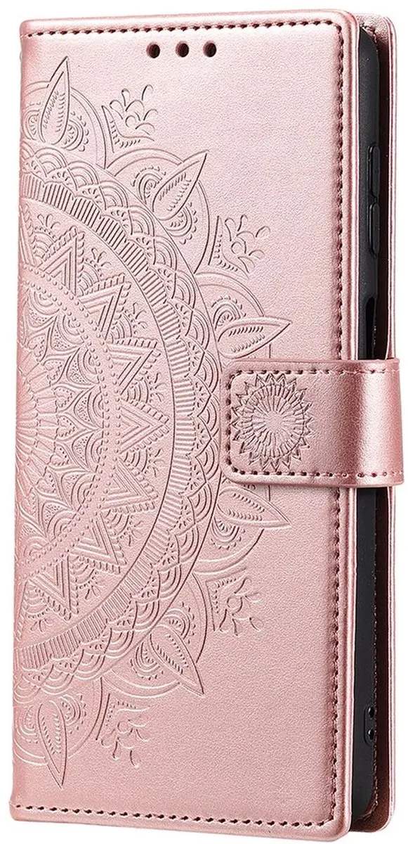 Selected Mandala Book Case Samsung Galaxy A36 - Hoesje Roze Goud - 3 Pasjes